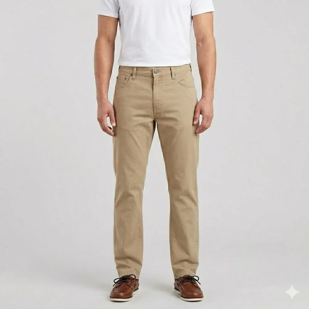 Levi's 559 Relaxed Straight Fit Khaki‎ Chino Pants Men's 42x32 Tan EUC